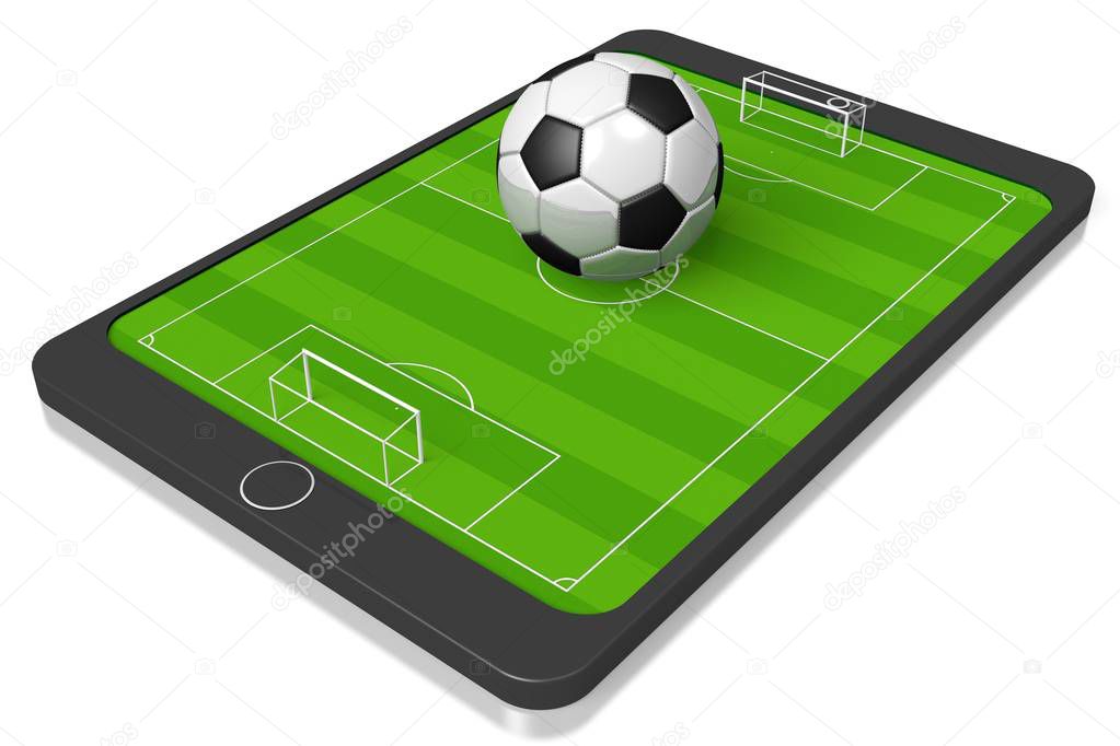 Pantalla de sistema de liga de fútbol con tabla de posiciones